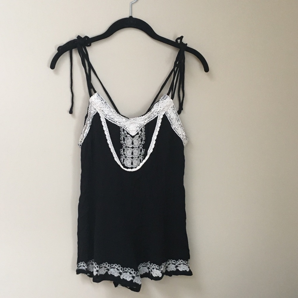 Cotton Candy Short Spaghetti Strap Romper Small